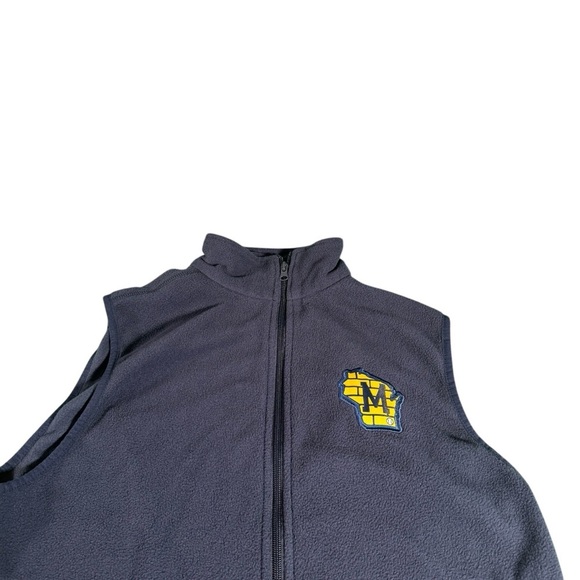 Milwaukee Brewers Fleece Vest SGA 9/2/2023 Size Adult Medium - Picture 2 of 11